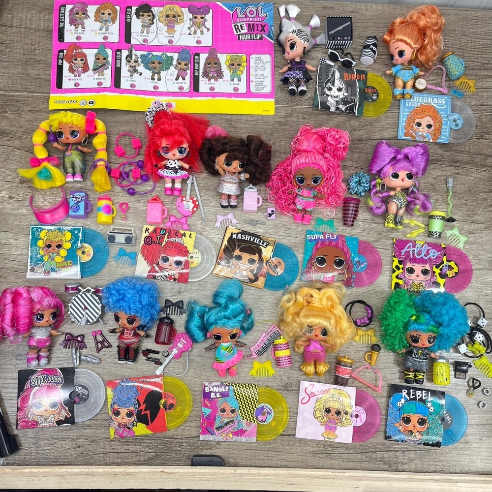 Lol Surprise Doll Huge‎ Remix Hair Flip Series Complete Lot W/ Accessories